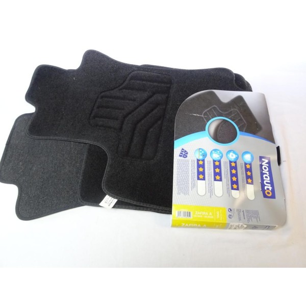 Ensemble 4 tapis de sol sur mesure avant + arriere Norauto 2195655 pour opel zafira A de 1999 à 2005  