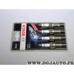 Blister 4 bougies allumage Bosch 0242232806 HR78 super 4 pour alpine A310 V6 peugeot 104 204 205 304 305 309 504 505 audi 100 A6