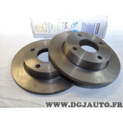 Paire disques de frein avant plein 238mm diametre Norauto ND4705 pour renault 11 19 R11 R19 twingo express super 5
