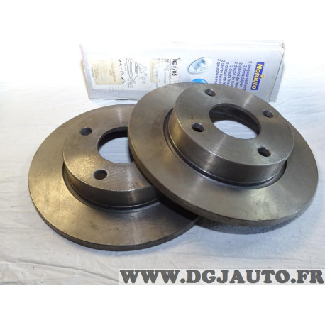 Paire disques de frein avant plein 238mm diametre Norauto ND4705 pour renault 11 19 R11 R19 twingo express super 5 