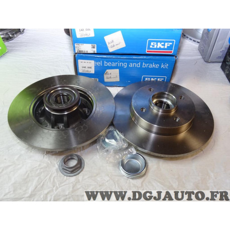 Paire disques de frein arriere plein 249mm diametre avec roulement de roue bague ABS SKF VKBD1017 pour citroen C4 DS4 peugeot 30