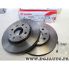 Paire disques de frein avant ventilé 240mm diametre Brembo 09861611 pour fiat 500 panda 2 II ford ka