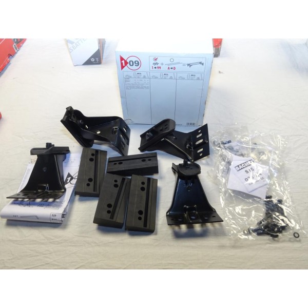 Kit pieds fixation barre de toit Klaxcar N°09 pour peugeot 607 partir de 2000 citroen C5 de 2001 à 2008  