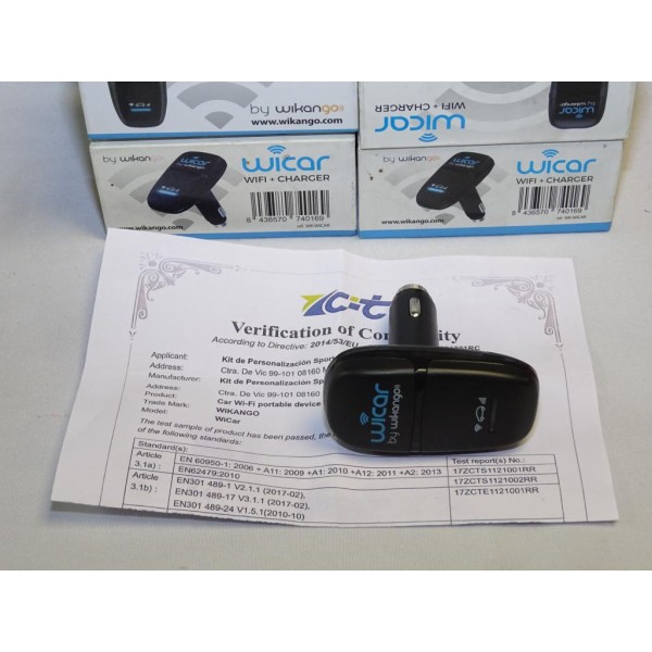 Boitier routeur Wifi + chargeur sur prise allume cigare Wikango Wicar  