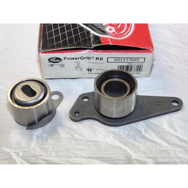 Galet tendeur + enrouleur courroie de distribution (non incluse) Gates K015370XS pour renault laguna 1 megane 1 dont scenic espa