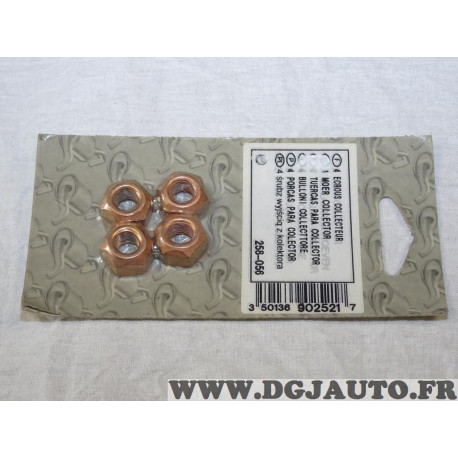 Lot 4 ecrous de fixation echappement Bosal 258056 pour pour divers véhicules fiat alfa romeo lancia citroen peugeot mercedes ren