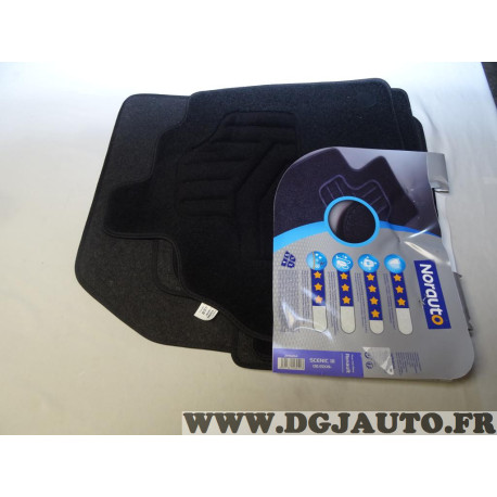 Ensemble 4 tapis de sol sur mesure avant + arriere Norauto 2195694 pour renault scenic 3 III de 04/2009 à 10/2016 