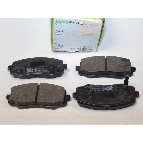 Jeux 4 plaquettes de frein avant montage mando Valeo 601131 pour hyundai i20  