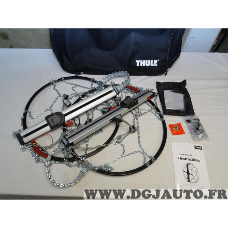 Paire chaines neige Thule Easy-fit CU9 100* (modele expo) pour roue jante 225/55/16 225/50/17 225/45/18 215/70/15 215/55/17 215/