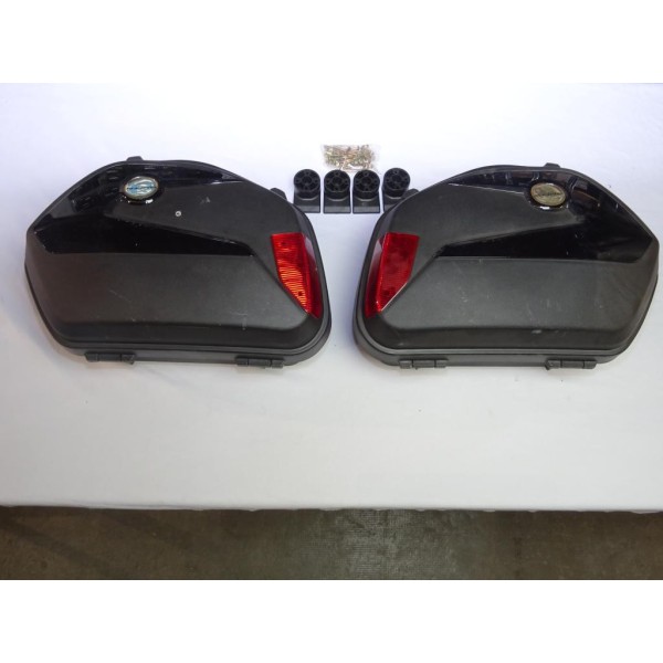 Paire coffres coffret lateral porte bagage moto modele exposition (contenu de la photo) Sline  