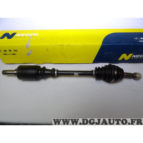 Cardan arbre de transmission avant gauche 625mm 21/22 cannelures Neoto T1375 pour citroen saxo peugeot 106 essence et diesel 