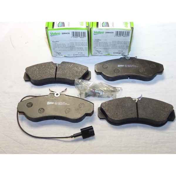 Jeux 4 plaquettes de frein avant montage lucas Valeo 598430 pour citroen jumper peugeot boxer fiat ducato 1 de 1994 à 2002  
