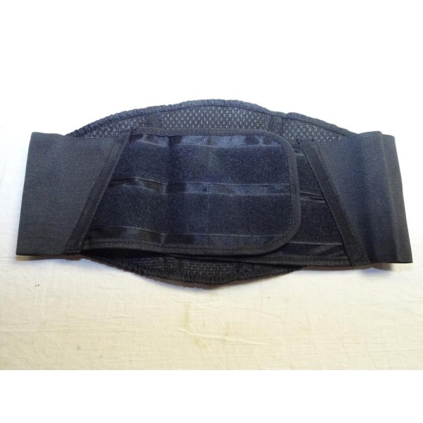 Ceinture lombaire textile aeromesh ventilé 80% polyester 20% coton S-line Sifam CEL100 pour pilote moto scooter  