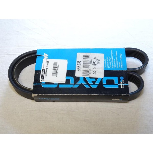 Courroie accessoire Dayco 6PK938 pour fiat punto 1 ford fiesta 3 III honda accord 5 6 V VI odyssey shuttle toyota camry  