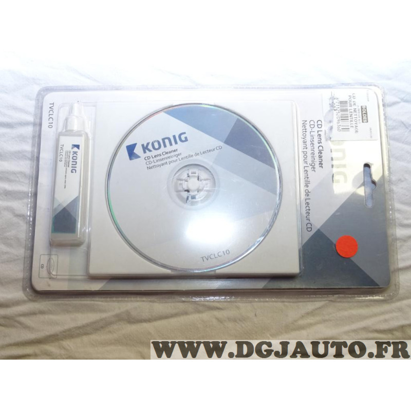 CD nettoyant lentille de lecteur CD Konig TVCLC10, au meilleur prix 4.58  sur DGJAUTO