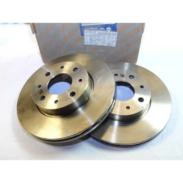 Paire disques de frein avant ventilé 240mm diametre Fiat 46419204 pour fiat palio siena  