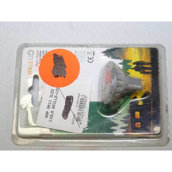 Ampoule 3 leds 2.5 watts blanc chaud 140 lumens Koonekt MR11-3C MR113C MR11 