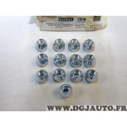 Pack 13 ecrous de roue conique M12x1.25 SW19 fixation jante Norauto 320372