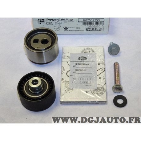 Galet tendeur + enrouleur courroie de distribution (non incluse) Gates K025523XS pour citroen C15 jumpy berlingo xsara fiat scud