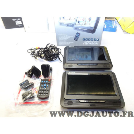 Lot 2 ecrans moniteur lecteur DVD portable (MANQUE FIXATION APPUIE TETE voir contenu photo sans reclamation) Takara VRT-179 