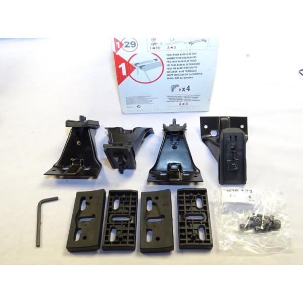 Kit pieds fixation barre de toit Klaxcar N°29 pour seat leon toledo 4 et 5 portes de 2000 à 2004 