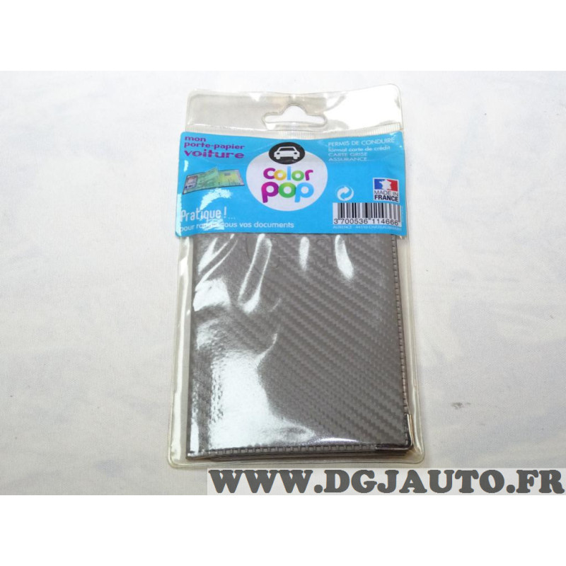 Pochette porte papier voiture Color pop 3700536114666 permis de conduire  format carte credit carte grise assurance, au meilleur prix 0.64 sur DGJAUTO