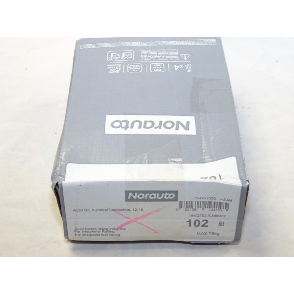 Kit pieds fixation barre de toit Norauto N°102 16402702 pour audi Q3 5 portes de 2012 à 2015 