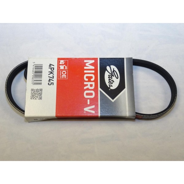 Courroie d'accessoire Gates 4PK745 pour renault twingo 2 II 1.2 essence 