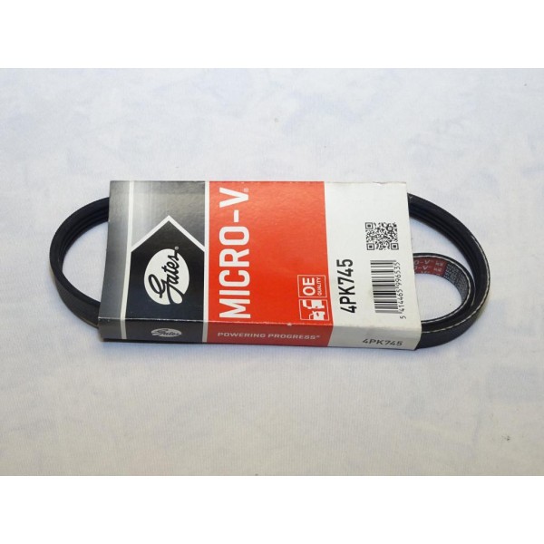 Courroie alternateur Gates 4PK745 pour renault twingo 2 II 1.2 essence 