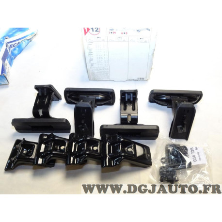 Kit pieds fixation barre de toit Klaxcar N°12 pour alfa romeo 166 citroen AX BX saxo ZX daewoo matiz honda civic hyundai getz pe