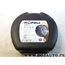 Paire chaines neige Konig CS9 075 pour pneus 185/60/16 205/55/15 185/55/16 215/50/15 205/50/16 215/45/16 225/35/17 185 60 16 205