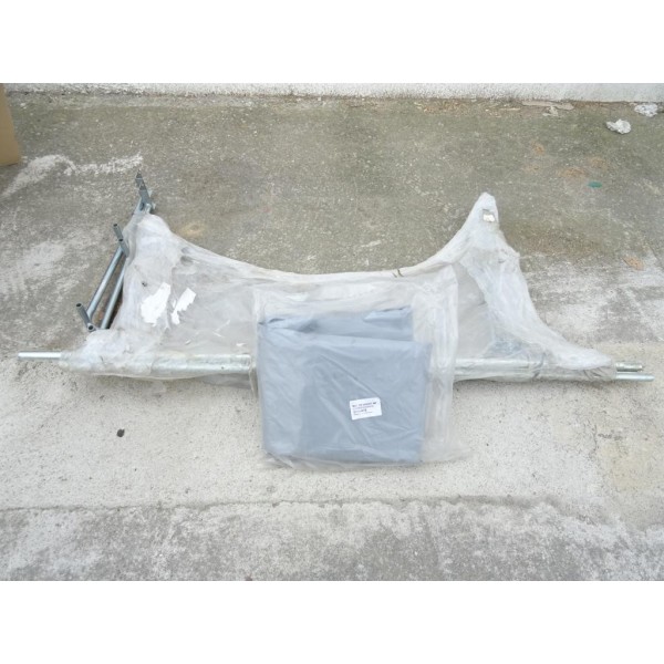 Ensemble arceau H700 1800x1340 avec bache gris foncé 1815x1355x855 fermeture 65cm gaine Trigano R800464 TR000491NF OF124978 2480