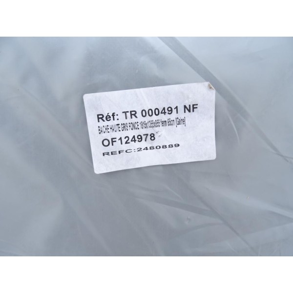 Ensemble arceau H700 1800x1340 avec bache gris foncé 1815x1355x855 fermeture 65cm gaine Trigano R800464 TR000491NF OF124978 2480