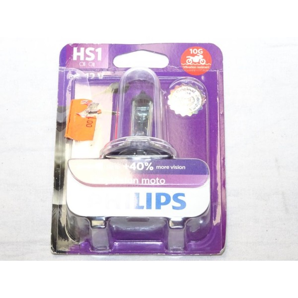 Ampoule de phare projecteur type HS1 cityvision moto Philips 39894630 pour moto scooter +40% vision 10G 