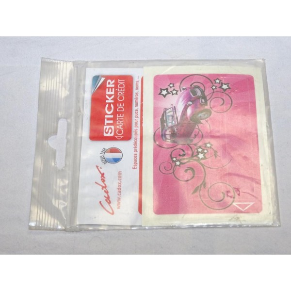 Autocollant sticker decoration carte bleue de crédit CB citroen 2CV Cadox 140018 