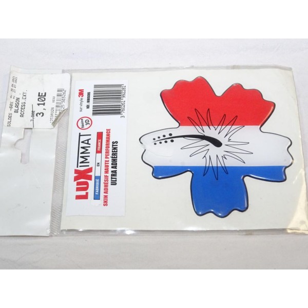 Autocollant sticker decoration 3M Hibiscus bleu blanc rouge Luximmat Hibiscus 