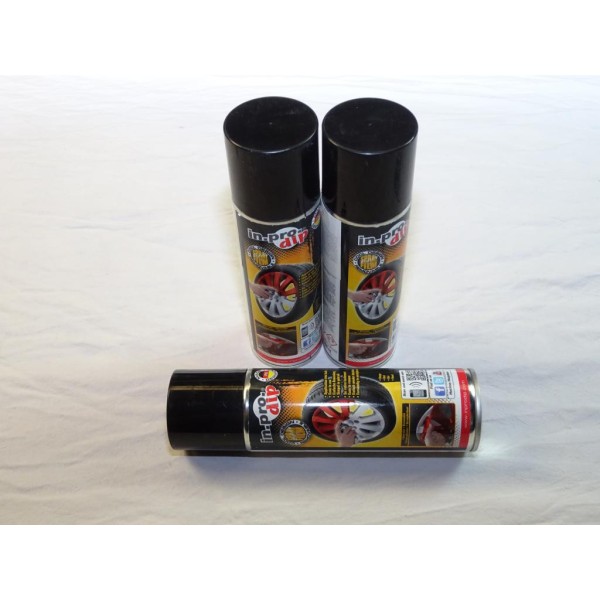 Lot 3 bombes aerosol peinture 300ML rouge jantes Inprodip 00M-30005 