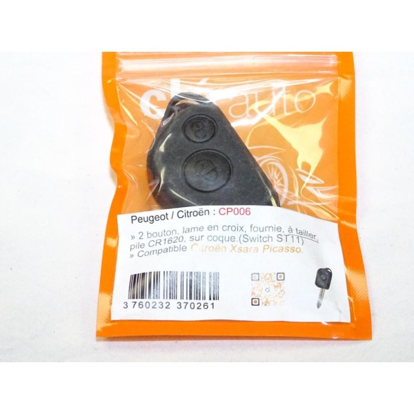 Coque clé télécommande lame à tailler Clé auto CP006 pour citroen xsara picasso 