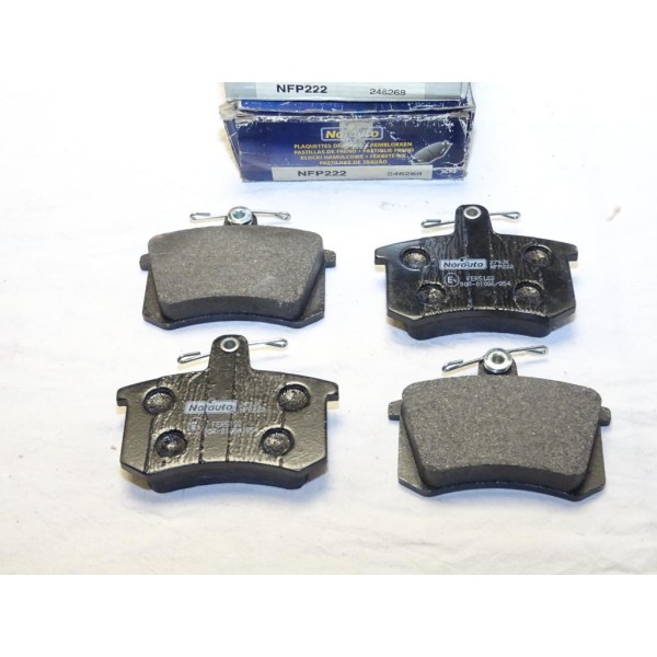 Jeux 4 plaquettes de frein arriere montage lucas Norauto NFP222 pour alfa romeo 164 audi 80 90 100 200 fiat croma 1 tempra tipo 