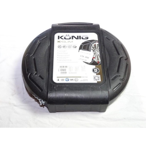 Paire chaines neige Thule K-slim 90 pour auto non chainables pneu roue jante 195/80/14 205/70/14 195/70/15 205/65/15 195/65/16 2