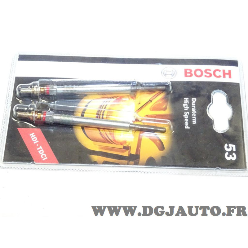 Blister 2 bougies de prechauffe Bosch N°53 0250404901 pour citroen C3 C4 C5  DS3 DS4 DS5 jumpy 2 II berlingo 2 II ford B-max Bmax, au meilleur prix  10.08 sur DGJAUTO