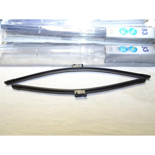 Paire balais essuie glace souple 530mm + 475mm norauto N°83 pour fiat alfa romeo ford citroen opel 