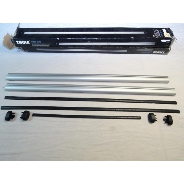 Lot 2 barres de toit aluminium (juste les barres contenu de la photo) longueur 108cm de long Thule 860 860000 