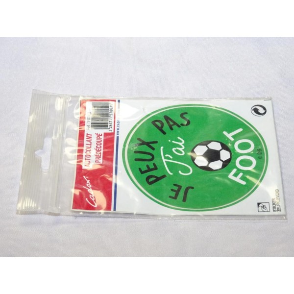 Autocollant sticker decoration je peux pas j ai foot Cadox 157802 