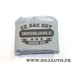 Sac de courses gris pliable Zigoh 3700619608204 Ce sac est inoubliable comme moi