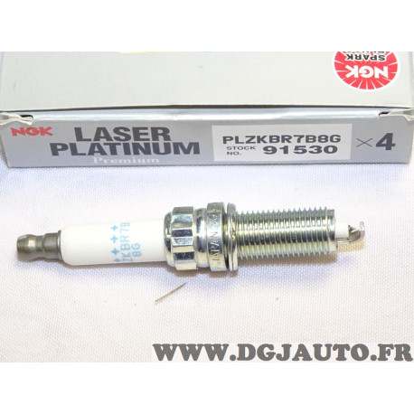 Lot 4 bougies allumage iridium NGK PLZKBR7B8G 91530 pour BMW seire 1 3 F20 F21 F30 F31 F80 citroen C3 C4 C5 DS3 DS4 DS5 mini clu