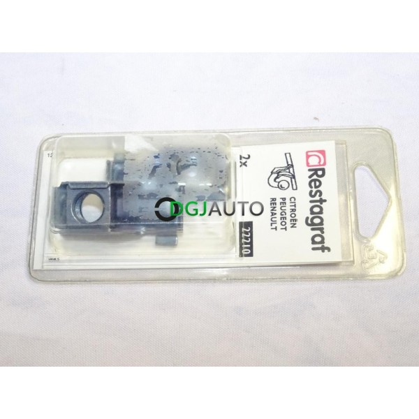 Blister 2 ecrous cage prisonnier 20.2x13mm pour vis M12x1.75 fixation attelage remorque Restagraf 22210 pour peugeot citroen ren