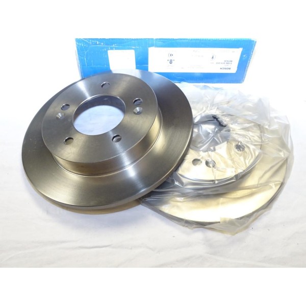 Paire disques de frein arriere plein 258mm diametre Bosch 0986479059 BD1639 pour hyundai ix20 kia venga 