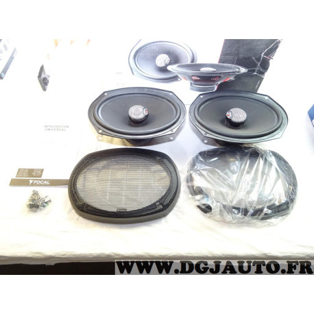 Paire enceintes haut parleur avec grilles Focal ICU690 2 voies woofer 6x9" pour ford toyota 