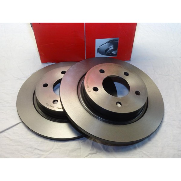 Paire disques de frein arriere plein 280mm diametre Brembo 08997521 pour mazda 3 BK BL 5  CR19 CW 